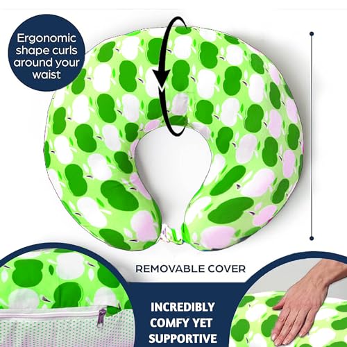 Image of VParents Multipurpose Baby Feeding Nursing Cum Maternity Pillow for New Born Cotton, Recommended for Maternity, Nursing, Medical Cheeky Cheeky (Green) 110502