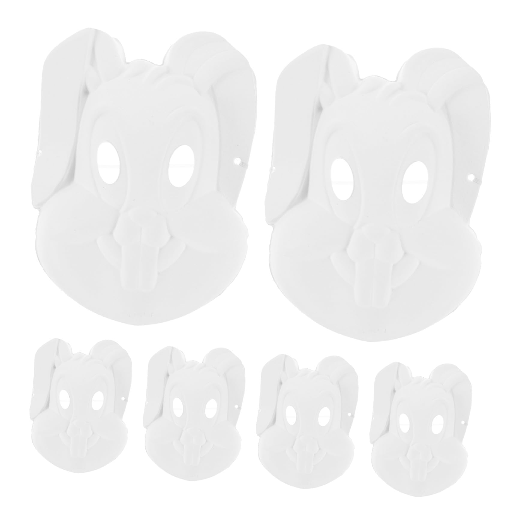 Alasum 12pezzi Maschere Fatte Mano Pulp Per Da Maschere Vuote Forma Di Coniglio Per Feste Attività Artistiche e Halloween