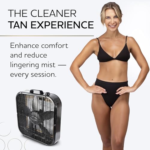 Image of Norvell Spray Tan Overspray Reduction Fan - Works with Norvell Pop-Up Tent or Alone - Black Ventilation System for Sunless Self Tanning, Minimizes Overspray & Maintains Clean Workspace