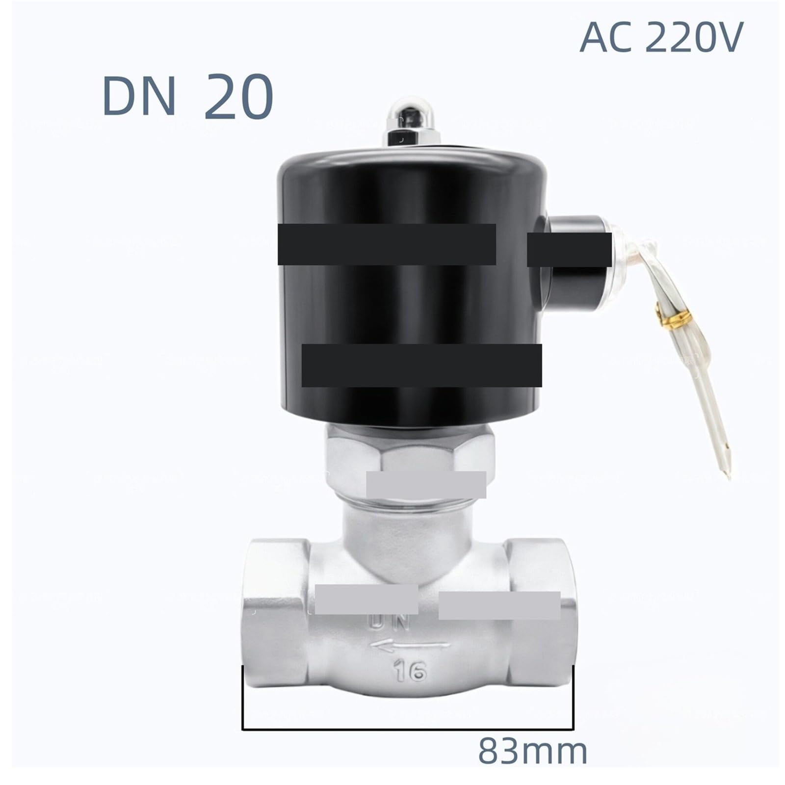 Rosca Interna Tipo Pistón De Acero Inoxidable La Válvula Solenoide 304 3/4"