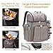 Picnic Backpack for 4, Picnic Basket Set, Leakproof Picnic Bag, Beach Cooler Backpack with Insulated Cooler Wine Pouch,Picnic Blanket, Double Deck Picnic Backpack for Beach,Camping,Park(BrushedKhaki)