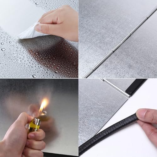 Foldable Stove Splatter Guard Grease Shield Nonstick Oil Stove Splash Guard Cooking Splatter Screen Kitchen Backsplash Protector For Stove Top Wall Gas Range Frying Pan Camping… (Height 40cm) by Guvarog - Image 4