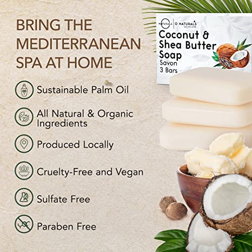O Naturals 104 3-Pack Organic Coconut & Shea Butter Soap Bar 4Oz Each Set thumb #5