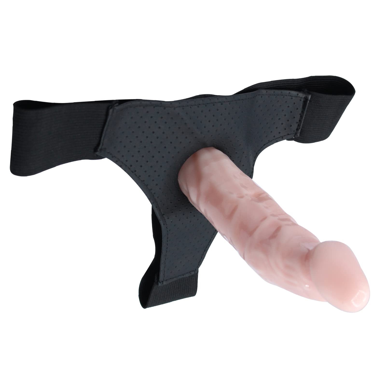 BDSMJOY Dildo con cinturino cavo, Dildo con cinturino Guaine per, Perizoma regolabile con dildo cavo, Estensore per pene per uomo, Masturbatore per giochi di ruolo con replica del pene (M)