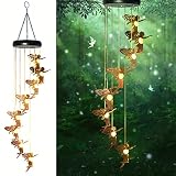 EASYBUY Solar Fairy Wind Chimes Outdoor Solar Fairy Wind Chimes for Outside Hanging Lights Warm LED