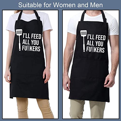 Miracu Funny Apron For Men, Women - Funny Dad Gifts, Funny Gifts For Dad - Birthday, Grilling Gifts For Men, Boyfriend, Husband, Brother, Mom, Friend - Cooking Bbq Grilling Aprons For Men, Chef Gifts #TOP3