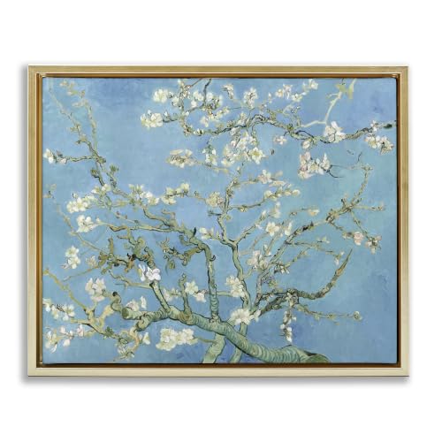 Almond Blossoms Classic Tree Blossom, 24 x 30 Inch Canvas in Floater Frame