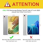 Fintie Shockproof Case for Samsung Galaxy Tab A7 Lite 8.7 inch 2021 Model (SM-T220/T225/T227), Tuatara Rugged Unibody Hybrid Full Protective Bumper Kickstand Cover w/Built-in Screen Protector, Black