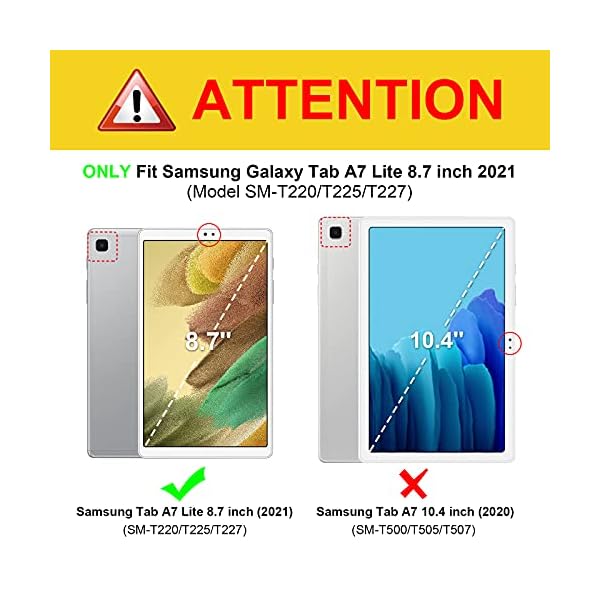 Fintie Hülle für Samsung Galaxy Tab A7 Lite 8.7 2021, Ultradünn Schutzhülle mit Transparenter Rückseite Abdeckung Cover… – Bild 3