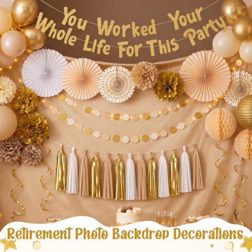 Epakh 21 Pcs Retirement Party Decorations Set for Women and Men,Gold by Epakh - Used condition - Image 3
