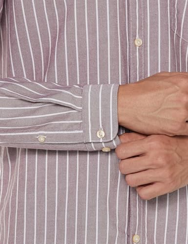 Image of Van Heusen Men Cotton Modern Fit Casual Oxford Stripes Shirts| Effortless Ironing | Superior Fit