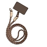 Handwoven Universal Mobile Phone Protective Case Lanyard, Wrist Strap Outdoor Sports Anti-lost Bracelet Card Lanyard (brown)