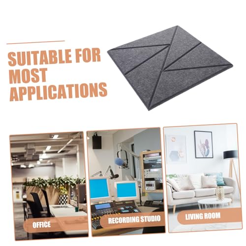 Toyvian 6pcs paneles acústicos absorbentes de sonido para reducción de ruido y aislamiento acústico, adhesivo para oficina y estudio miniatura 3