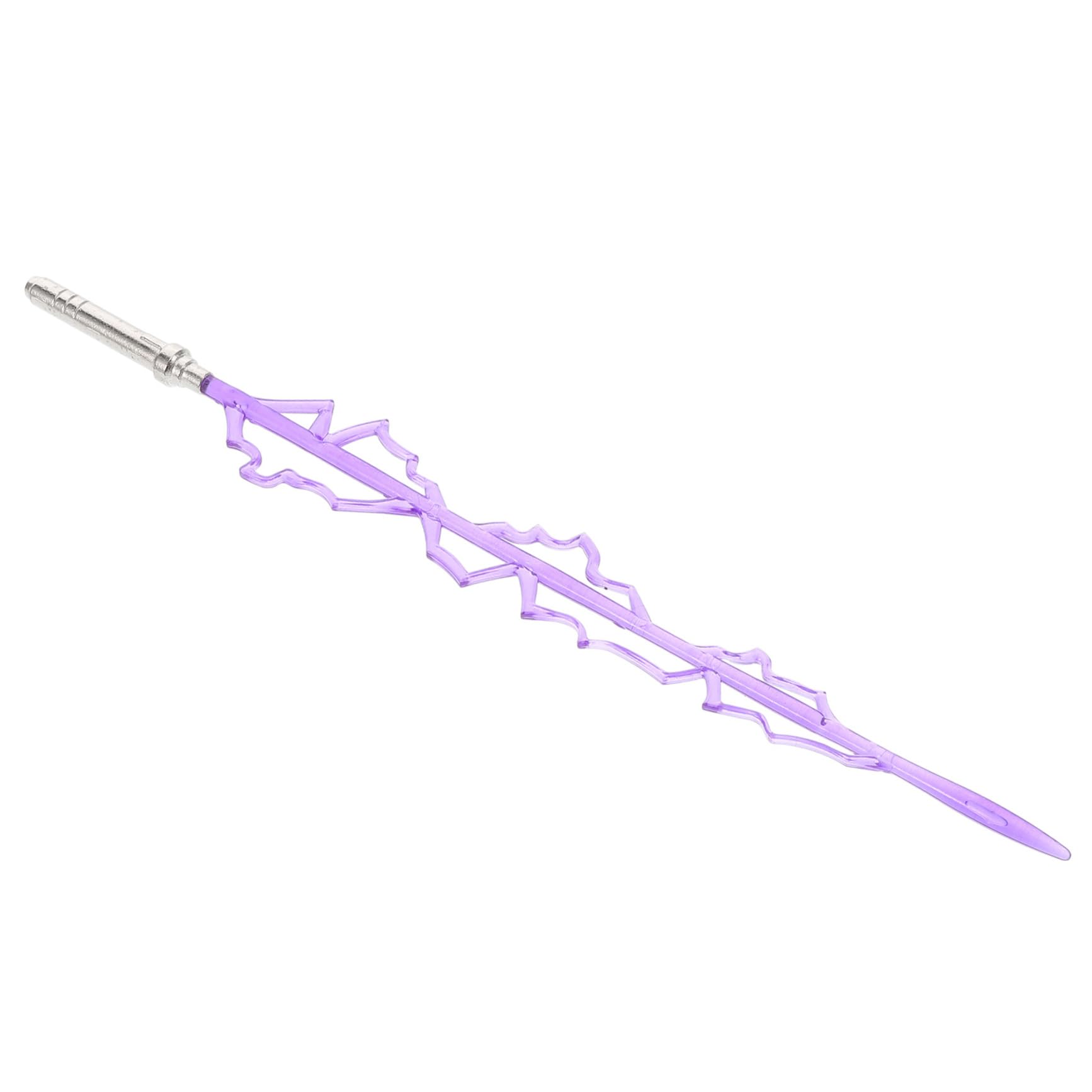 Alloy Sword Model 1/100 Scale Sword with Purple Plastic Figure and Light up Cosplay for Collectors and Decor
