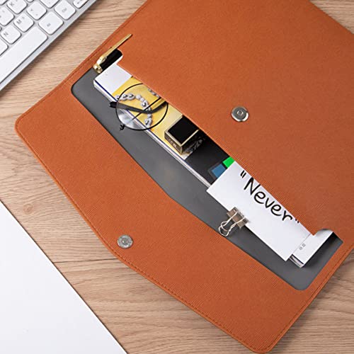 Pu Leather Document Folder Bag for Women Office Satchel Portfolio Case Storage4