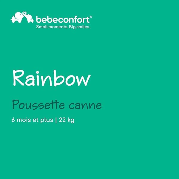Bebeconfort Rainbow, Poussette Canne Multipositions, Poussette compacte et Légère, de 6 mois à 4 ans, jusqu'à 22 kg, Mineral Graphite (gris) - 2