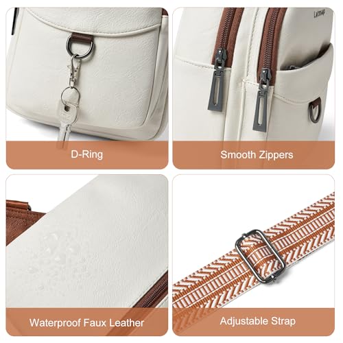 Image of LATMAP 7L Sling Bag for Women Men Crossbody Belt Bag Small Travel Sling Backpack Anti Theft Chest Daypack Purse Faux Leather