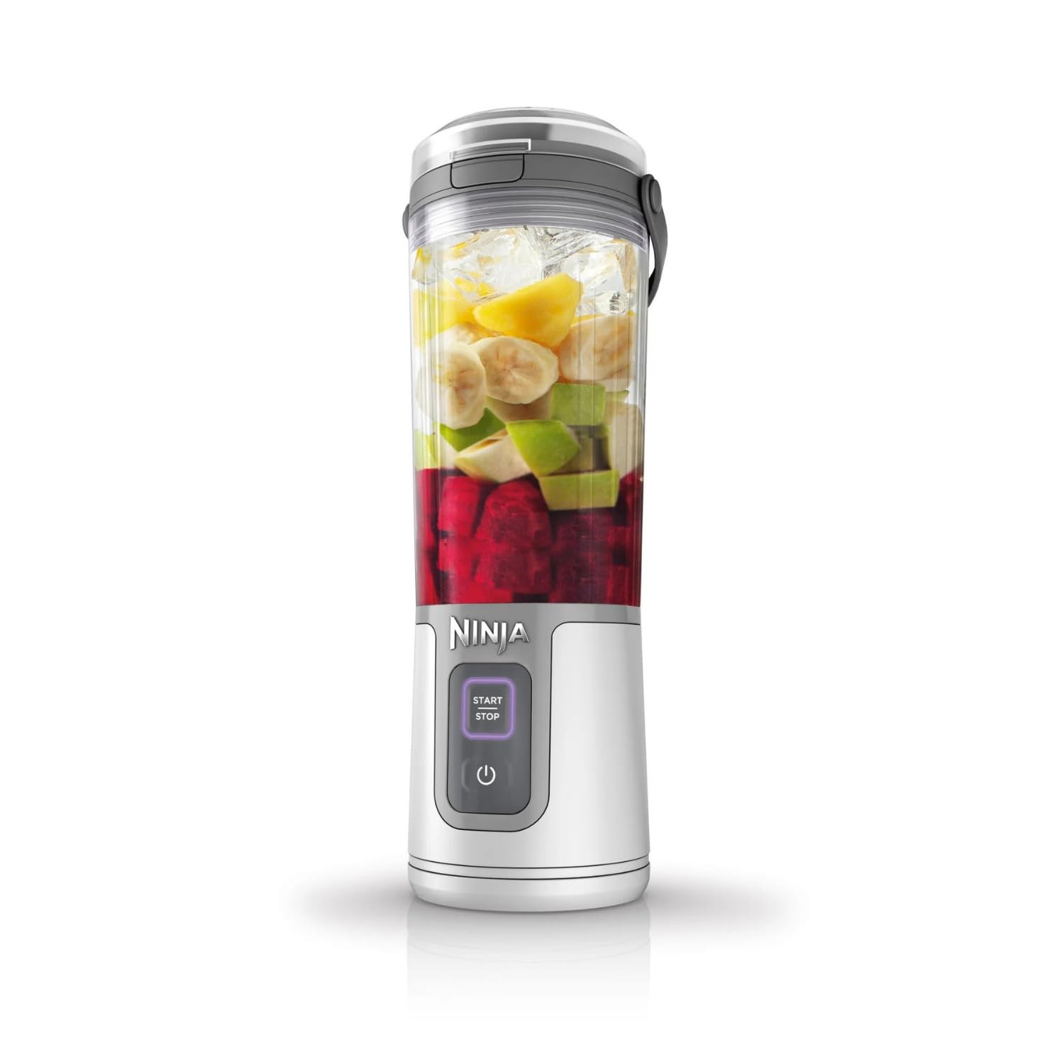 16 oz. Personal Portable Blender with Leak Proof Lid and Easy Sip Spout, Perfect for Smoothies, White, BC100WH