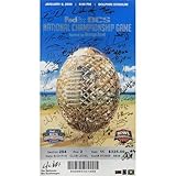 2008 Florida Gators National Champions Team Autographed (2009 BCS Championship) Stretched Canvas Mega Ticket - 34 Signatures, Tim Tebow