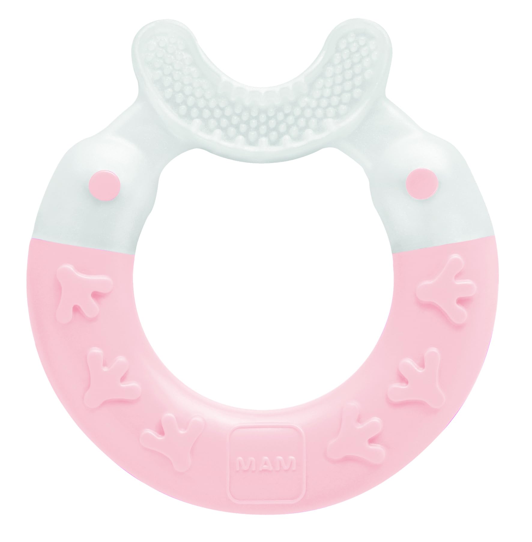 MAM Bite & Brush C136 - Cleans and Massages Gums for Babies Ages 3 Months, Pink