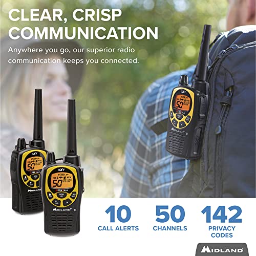 Midland 50 Channel Gmrs Two-Way Radio - Long Range Walkie Talkie With 142 Privacy Codes, Sos Siren, And Noaa Weather Alerts And Weather Scan (Black/Yellow, Pair Pack) #TOP7