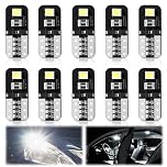 Lueden 10PCS T10 W5W LED Bulbs 2SMD 2835 Wedge Bulb 12V Canbus Error Free Super Bright 6500K Xenon White for Car Interior Dome Map Side Marker Door Courtesy License Number Plate Lights