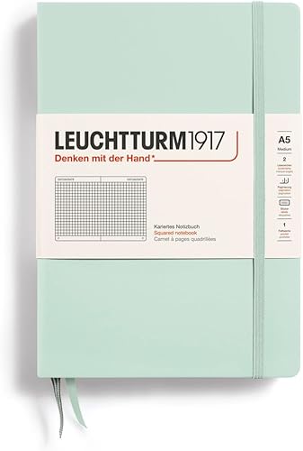 Vista 157 de LEUCHTTURM1917 - Cuaderno de tapa dura tamaño mediano A5-251 páginas numeradas para escribir y escribir en diario (Sol de raya, punteado)