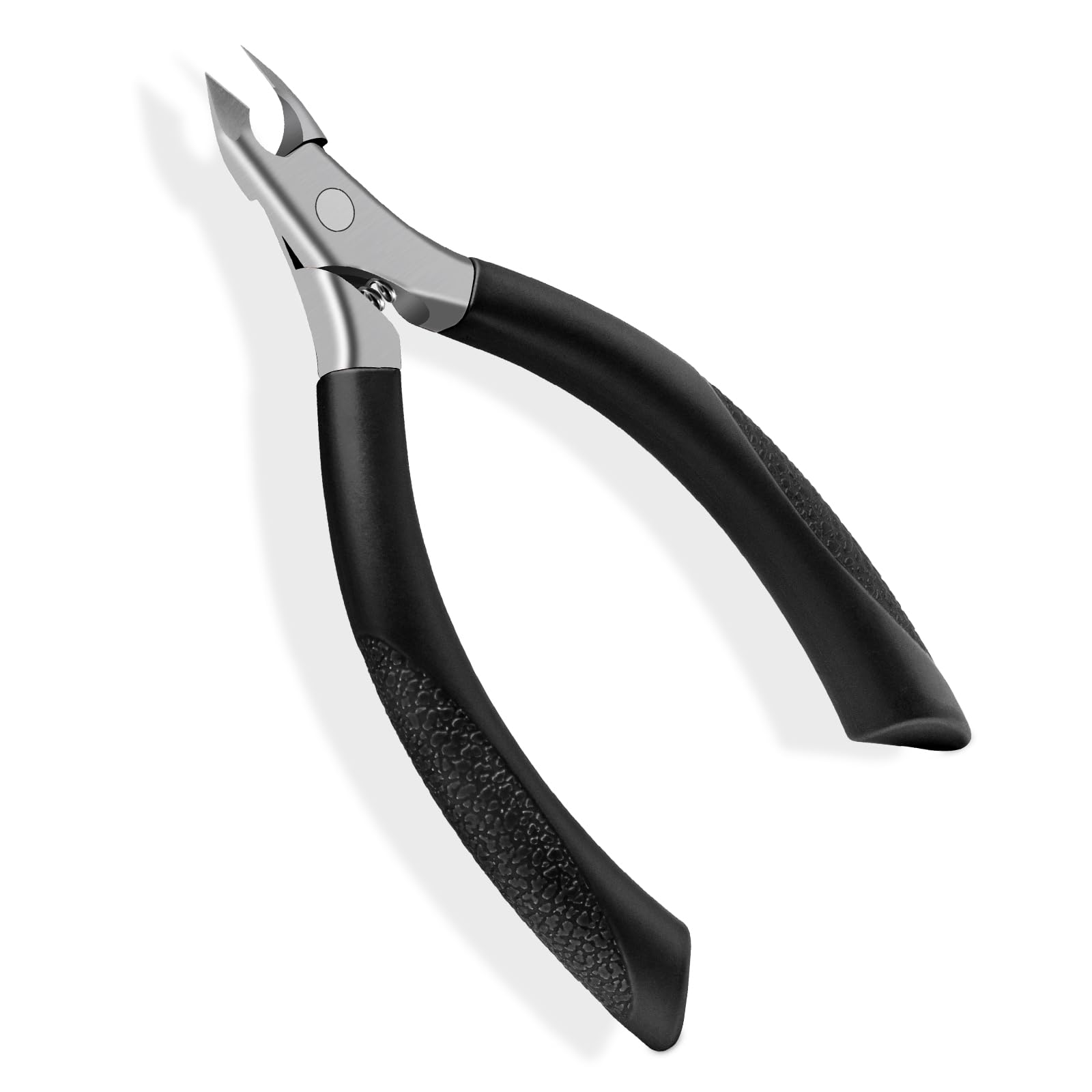 Coupe-cuticules extrêmement tranchant pour ongles en acier inoxydable avec manche silicone Diesisa
