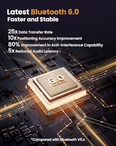 acer Wireless Bluetooth Headphones, 70 Hours Playtime, Foldable Over-Ear Headphones with 40mm Drivers, Memory Foam Earpads, Multipoint Bluetooth 6.0 for Travel, Home, Office, Black - Image 5