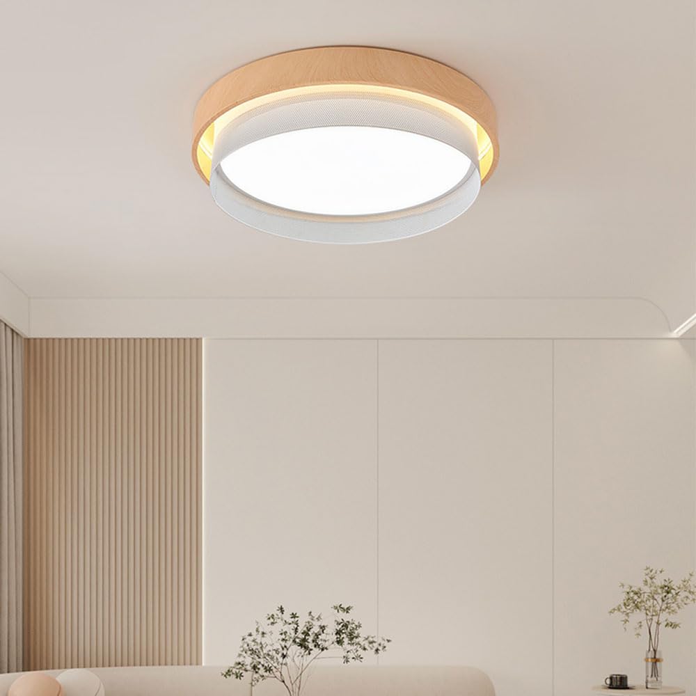 Lampa sufitowa w stylu japońskim, płaska prosta lampa sufitowa w salonie z drewna żelazna kwadratowa oprawa oświetleniowa LED do montażu na ścianie jadalnia sypialnia ściemnianie blisko lampy