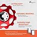 IMPALAPRO Bike Set of 2 Ceramic Jockey Wheels 11t - Derailleur Pulley - Jockey Wheel Shimano - Jockey Wheels 11 Speed - Pulley Sram - Shimano Jockey Wheels (Red)