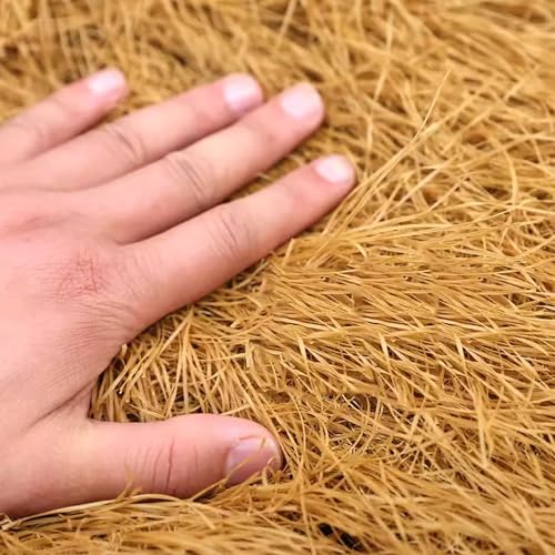 ZHJLF Dickes Künstliches Strohdach Tiki Stroh Dach Stroh Künstlicher Palmdach Rolle Synthetisches Strohgrasdach Für Tiki Bar Patio Pool Strand Hawaiianische Party(Size:0.5x10m,Color:Gelb)