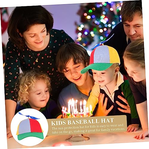 Hat Boys and Girls Fashion Peaked Cap Detachable Propeller Sunscreen Cap for Boys Girls Multi4