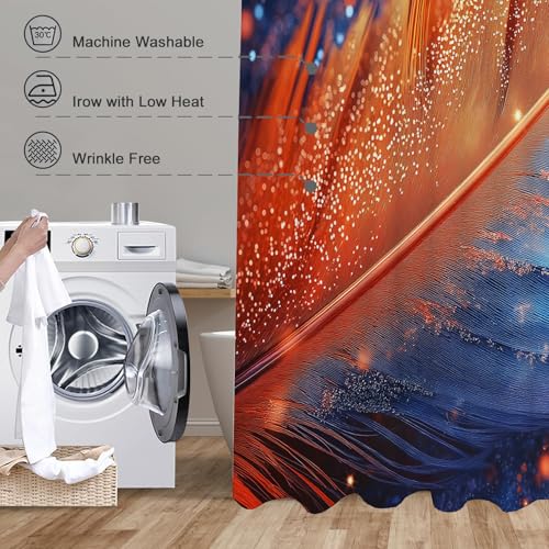 Rideau de douche imperméable lavable 180x200 pour baignoire avec crochets - 5