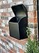NACH Large Mailbox for House, 12.4”x7.1”x11.8 Black Mailboxes for Outside, Waterproof Mailbox - Baxter-Style Wall Mount Mailboxes for Outside