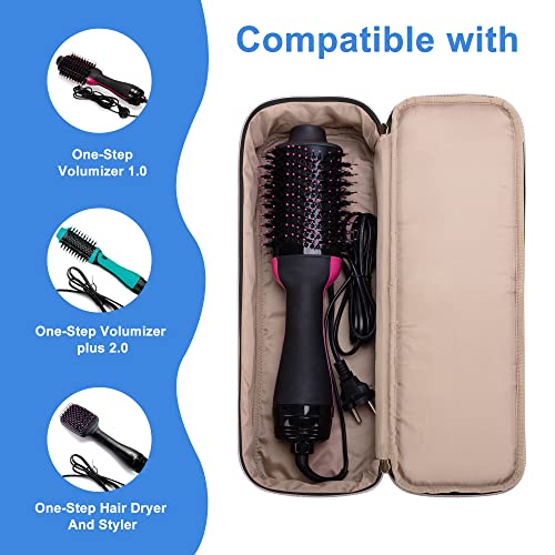 Fasrom-Double-Layer-Travel-Case-Compatible-with-REVLON-One-Step-Blow-Hair-Dryer-Brush-Volumizer-Original-10-Plus-20-and-Styler-Black-Bag-Only-Patent-Design