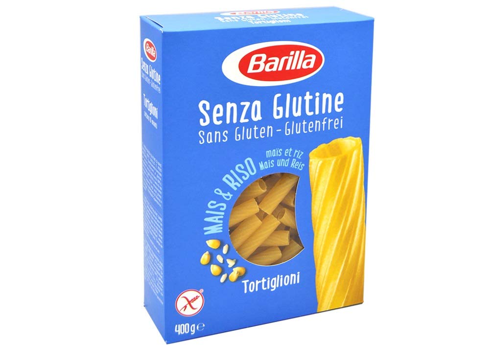 Barilla Senza Glutine Tortiglioni 8 x 400g = 3200g Glutenfreie Teigwaren aus Mais- und Reismehl