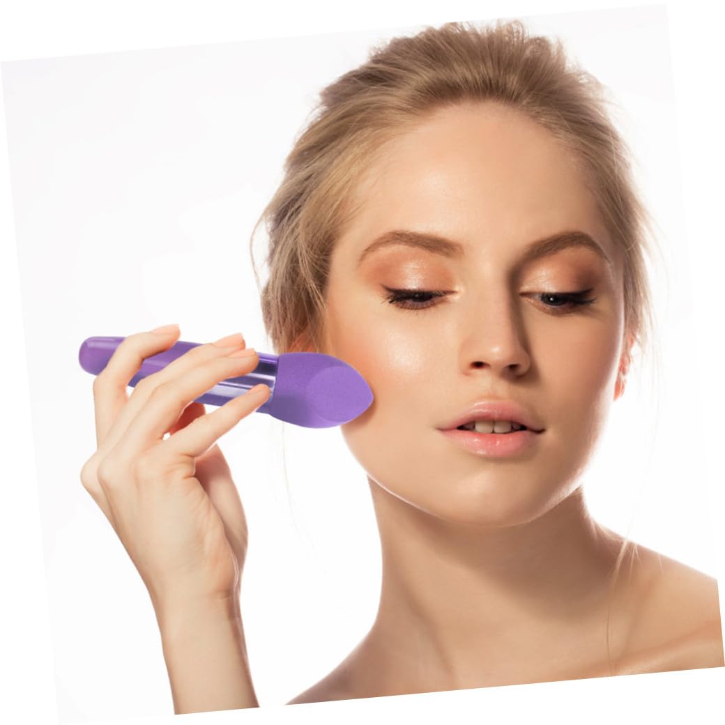6 Stück Make Up Schwamm Stifte Tragbare Beauty Make Up Schwämme aus Weichem Material Vielseitig für Foundation Concealer Ergonomisch Geformt für Professionelles