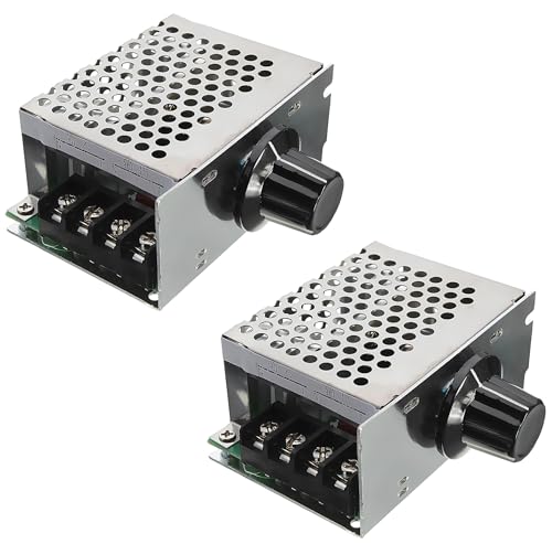 Image of Shockley E-DIMMER AC 220V 4000W SCR Triac Electric Voltage Regulator Temperature /Motor Speed Controller Light Dimmer (4000W SCR Triac - 2 Piece)