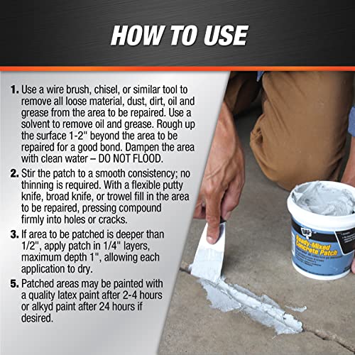 1 Qt Dap 31084 Bondex Ready-Mix Concrete Patch #TOP2