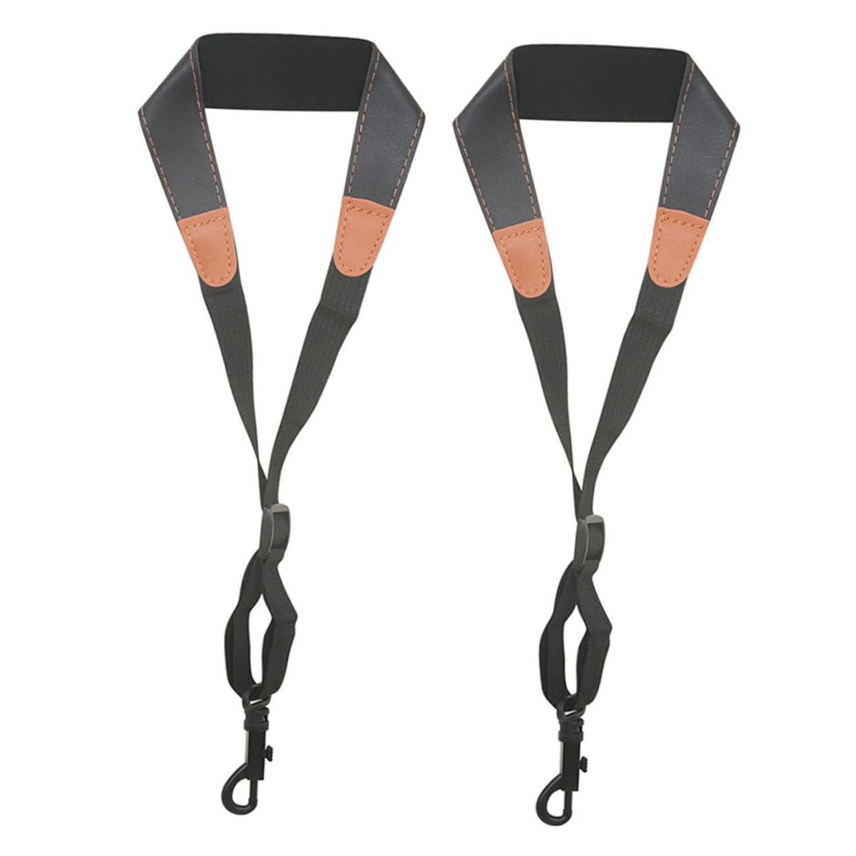 BESPORTBLE 2pcs Adjustable Leather Saxophone Neck Strap Sax Straps for Alto Tenor Soprano Comfortable Support for Easy Playing Sax Accessory for Musicians