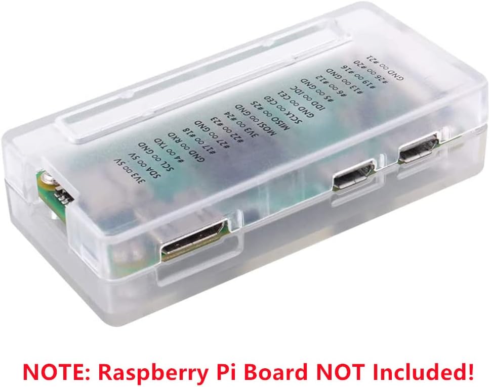 GeeekPi Raspberry Pi Zero 2 W Case/Zero W Case, 7 in 1 Basic Starter Kit with Raspberry Pi Zero Heatsink , 20Pin GPIO Header, OTG Cable, Switch Cable, HDMI Adapter and Screwdriver (Clear)
