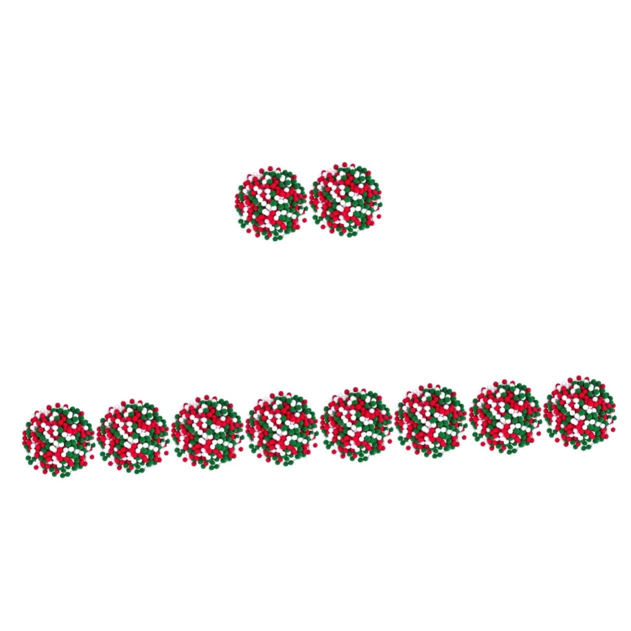 Zerodeko 5 Juegos Pompones De Decoración Navideña Bolas De Fieltro De Navidad Manualidades con Pompones Rojos Adornos Navideños De Fieltro Decoraciones Dulce Poliéster 2000 Piezas X 5