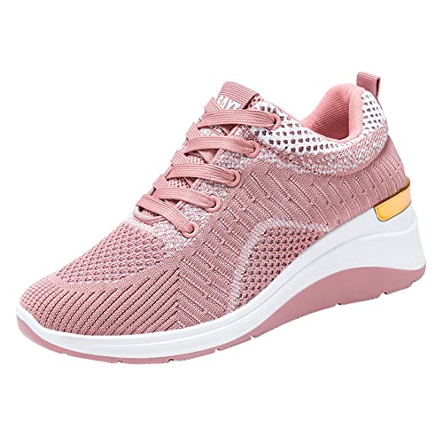 2025 Zapatillas Mujer Moda,Zapatos sin Cordones para Caminar Zapatos Horma Extra Ancha Tenis Ligeros de Verano Plataforma Ligeras Deportivas con Suela Alta Cuatro Estaciones