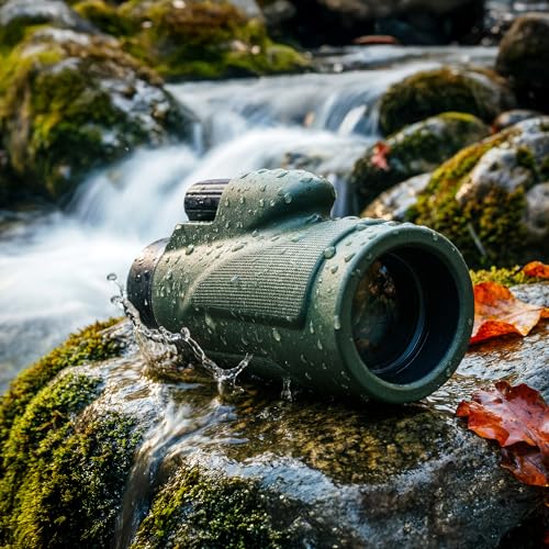Image of 40x60 Monocular Telescope with Smartphone Adapter, High Powered BAK4 Prism FMC Monocular for Kids & Adults, Compact Low Light Vision Telescope for Wildlife, Camping, Travel & Outdoor