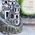 Alpine Corporation USA1368 Outdoor Floor Tiered Fairy Castle Water Fountain with Color Changing LED Lights, 35", Brown