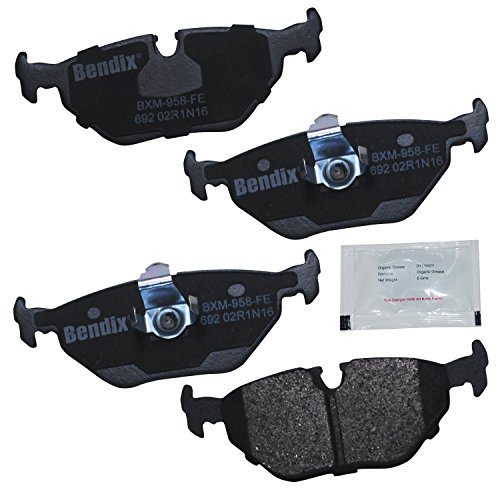 Image of Bendix Priority1 CFM692 Rear Brake Pads for BMW 318i,318is,318ti,320i,323Ci,323i,325Ci,325i,325is,328Ci,328i,328is,525i,525iT,528i,530i,535i,535is,540i,735i,735iL,740i,740iL,750iL,M3,M5,Z3,MG ZT,Ward