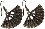  Unbekannt Vintage Fan Retro Ozean Fächer Pin Up Ohrhänger/Ohrringe Rockabilly