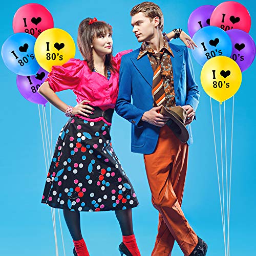 Gejoy 60 Pezzi Palloncini Festa Anni '80 Adoro i