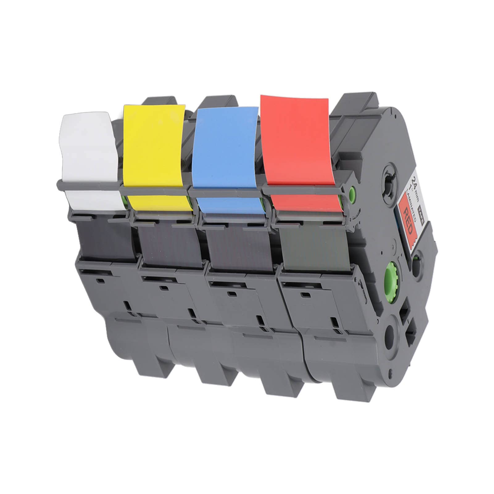 Cocoarm Nastro per Etichette 24mm, 4 Rotoli con Copertura Trasparente